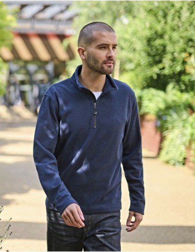 REG-TRF636-Honestly Made Recycled Half Zip Fleece
